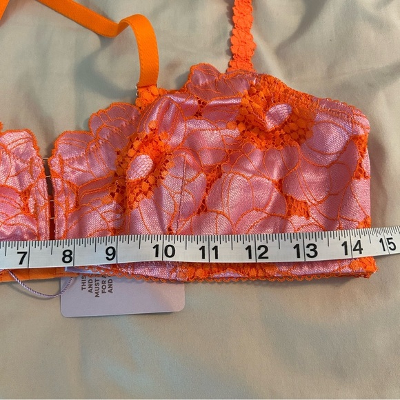 Savage X Fenty Perfect Poppies Unlined Lace Bralette Bra Women’s Size L - Picture 9 of 9